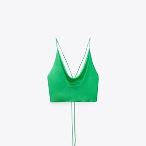 Zara Green Strappy Back Top